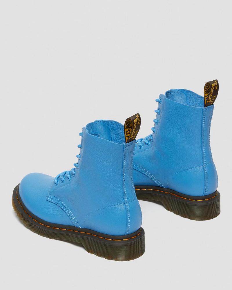 Dr Martens 1460 Pascal Virginia Leren Enkellaars Dames Blauw | NL 89WNB